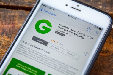 Las Vegas, Nv - 22 Eylül. 2016 - Groupon iphone Uygulaması