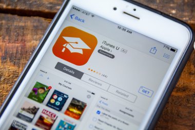 Las Vegas, Nv - 22 Eylül. 2016 - itunes U iphone Uygulaması