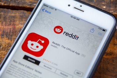 Las Vegas, Nv - 22 Eylül. 2016 - Reddit iphone Uygulaması