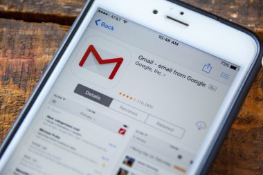 Las Vegas, Nv - 22 Eylül. 2016 - Gmail iphone Uygulaması Uygulamada