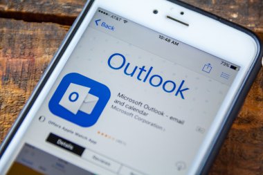 Las Vegas, Nv - 22 Eylül. 2016 - Microsoft Outlook iphone Uygulaması