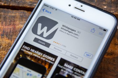Las Vegas, Nv - 22 Eylül. 2016 - Whitepages iphone Uygulaması