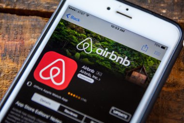 Las Vegas, Nv - 22 Eylül. 2016 - Airbnb iphone Uygulaması