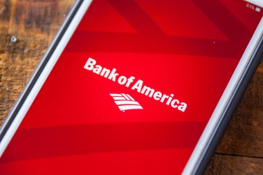 Las Vegas, Nv - 22 Eylül. 2016 - Bank of America uygulaması Apple'da