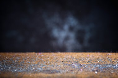 Gümüş parlak ışıklar arka plan. Vintage ışıltı Bokeh