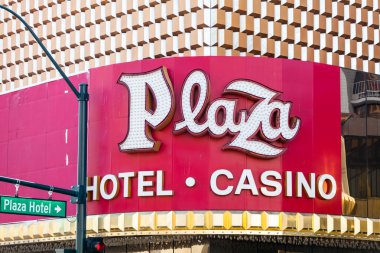 Las Vegas, Nevada - 22 Ağustos 2016: Plaza Hotel Las Vegas