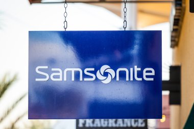 Las Vegas, Nevada - 22 Ağustos 2016: Samsonite Logo On Store