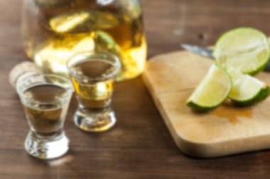 Kireçli Tekila Shot İçecekler Soyut Bulanık Arka Plan