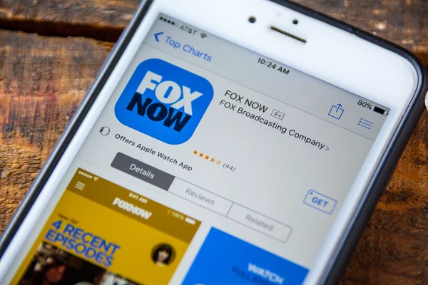 ЛАС ВЕГАС, Н.В. - 22 сентября. 2016 - Fox Now iPhone App — стоковое фото