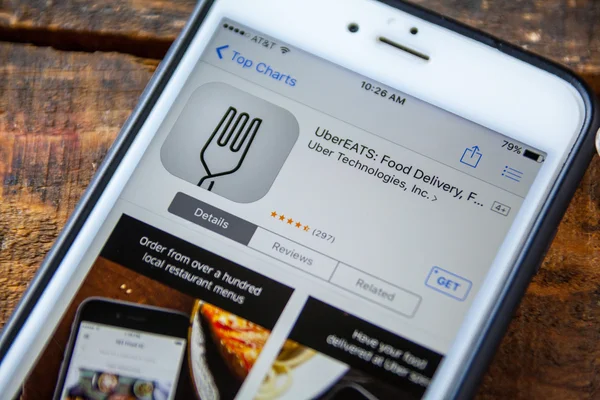 Las Vegas, Nv - 22 Eylül. 2016 - Ubereats iphone Uygulaması
