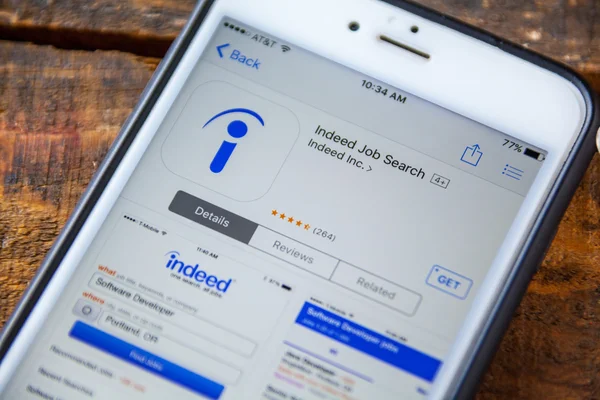 LAS VEGAS, NV - September 22. 2016 - Indeed iPhone App — Stock Photo, Image