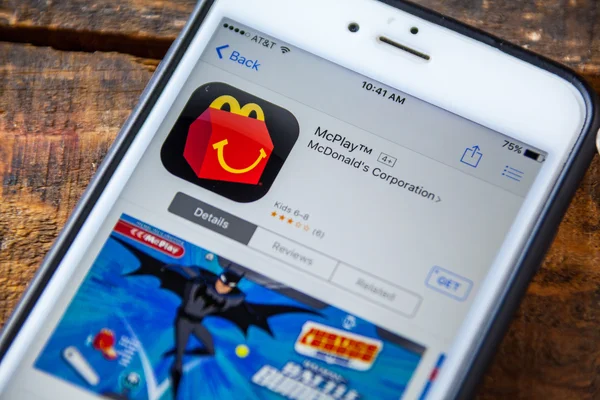 Лас-Вегас, Невада-22 вересня. 2016-McDonald's Mcplay iPhone App — стокове фото