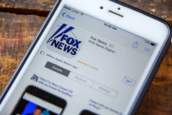 LAS VEGAS, NV - 22 de septiembre. 2016 - Fox Noticias iPhone App — Foto de Stock