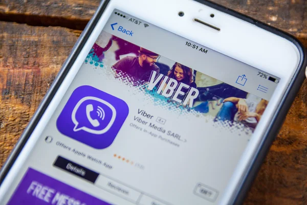 Лас-Вегас, Невада-22 вересня. 2016-додаток Viber iPhone — стокове фото