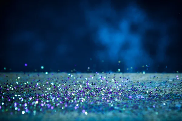 Yellow and Purple Glitter Lights Background. Боке, Винтаж Спаркл — стоковое фото