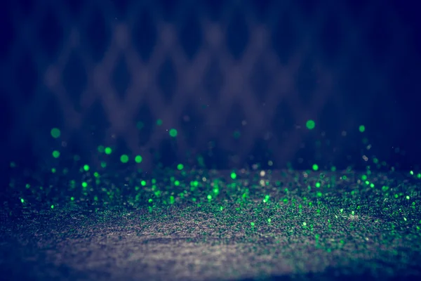 Green Glitter Lights Background. Vintage Sparkle Bokeh — Stock Photo, Image