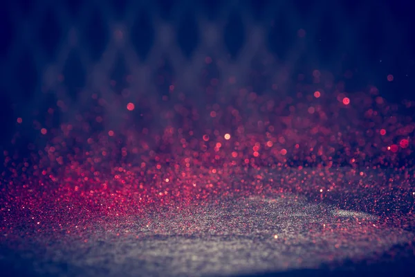 Red Glitter Lights Background. Bokeh brilho vintage com seleção — Fotografia de Stock