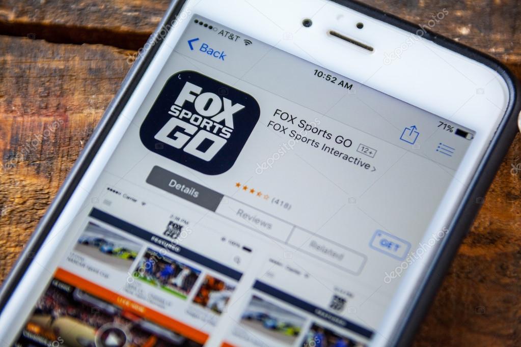 LAS VEGAS, NV - September 22. 2016 - Fox Sports Go iPhone App In The Apple App Store For Download. Selective Focus.