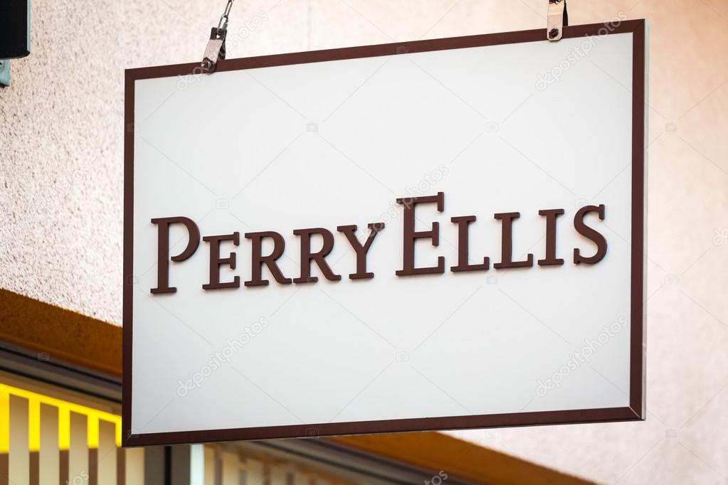 LAS VEGAS, NEVADA - August 22nd, 2016: Perry Ellis Logo On Store Front Sign.