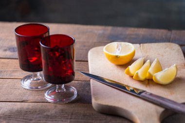 Votka içecekler limon ve kireç