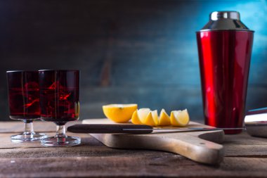 Votka içecekler limon ve kireç