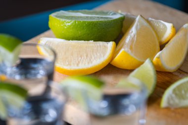 Votka içecekler limon ve kireç