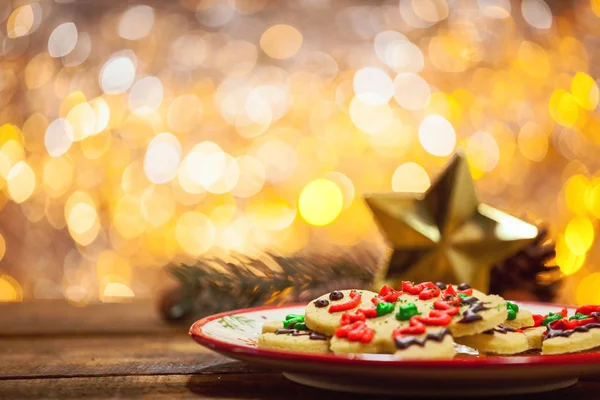 Ekologisk glutenfri leende socker pepparkakor på semester — Stockfoto