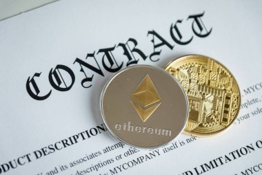 Cryptocurrency para ethereum ile sözleşme ödeme.
