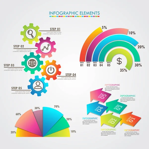 Infographic sjabloon voor brochure — Stockvector