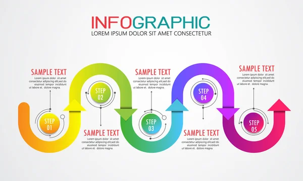 Infographic şablon broşür için — Stok Vektör