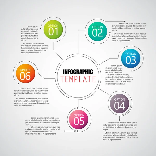 Modelo infográfico colorido — Vetor de Stock