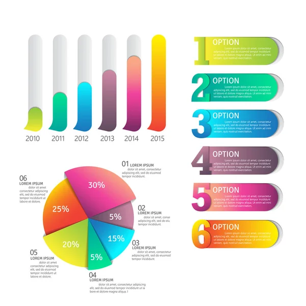 Modèle infographique coloré — Image vectorielle