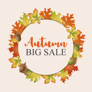 Sonbahar sezonu arka plan, vektör