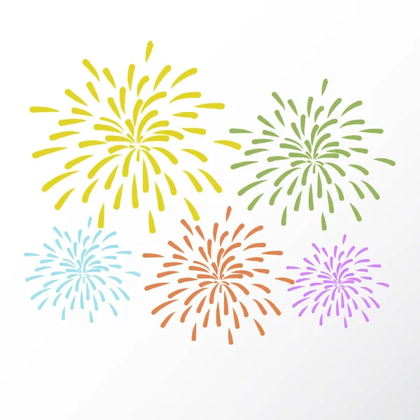 Firework background, vector — Stock Vector