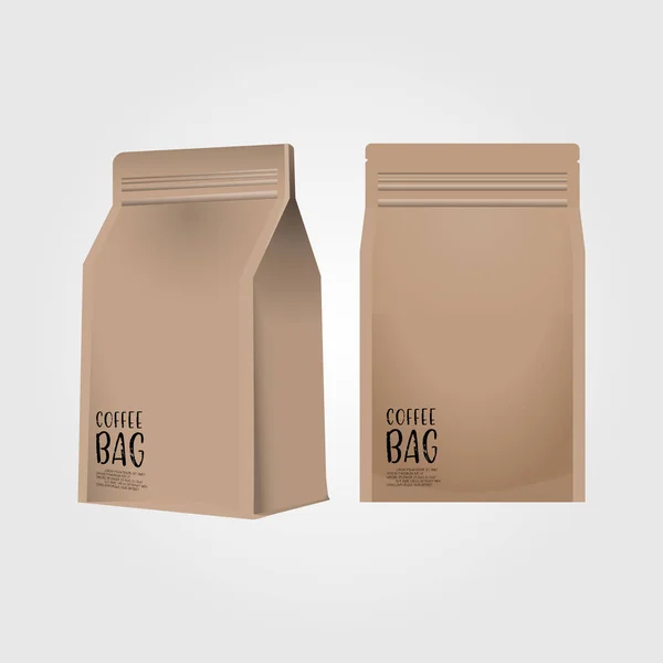 Kawa torba produktu makieta — Wektor stockowy