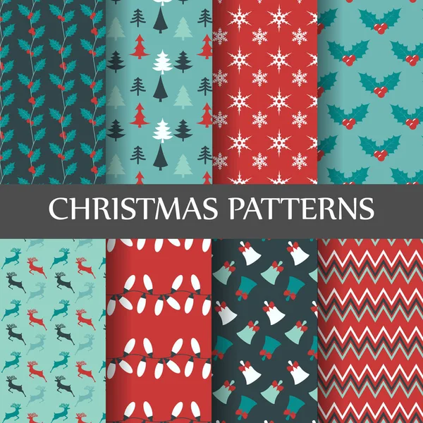 Christmas pattern, vector — Stock Vector