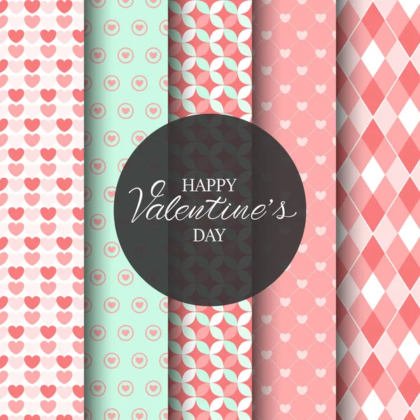 Niedlichen Valentinstag Muster, Hintergrund, Tapete und Textur — Stockvektor