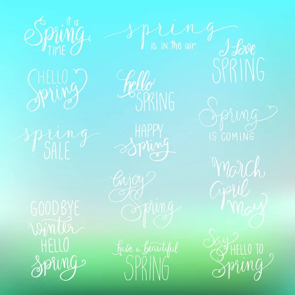 Spring quote, vector — Stock Vector