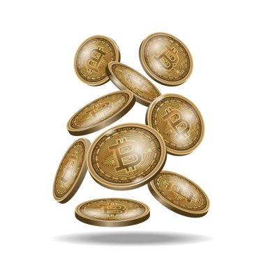 3D cryptocurrency arka plan. vektör 