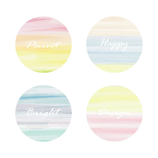 Light pink orange green blue love pastel circle banner in summer — Stock Vector