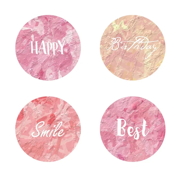 Amor rosa claro círculo pastel fondo en verano vintage — Archivo Imágenes Vectoriales