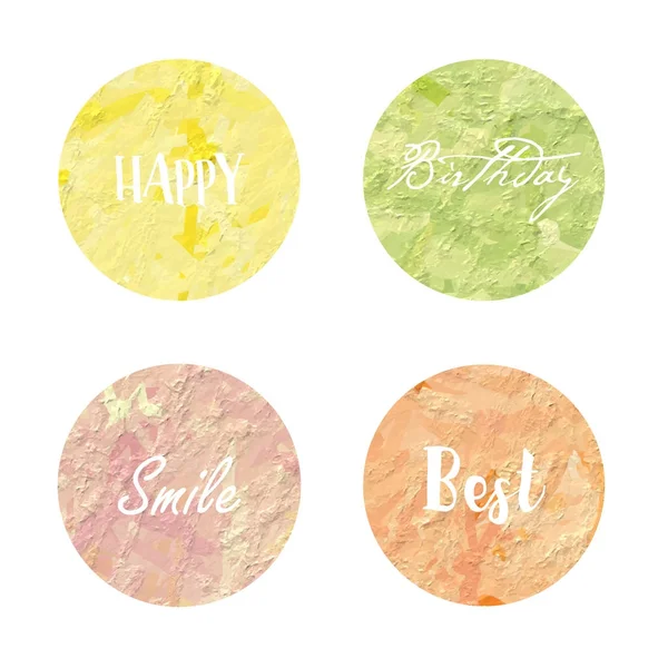 Light yellow green pink orange love pastel circle background in — Stock Vector