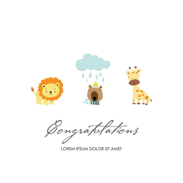 Collection pour bannières, Plaques avec lion, ours, girafe — Image vectorielle
