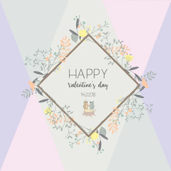 Walentynkowa kolekcja dat dla banerów, nalepki z liści, kwiat — Wektor stockowy