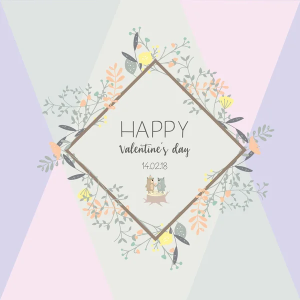 Valentine's dat collection for banners,Placards with leaf,flower — Stock Vector