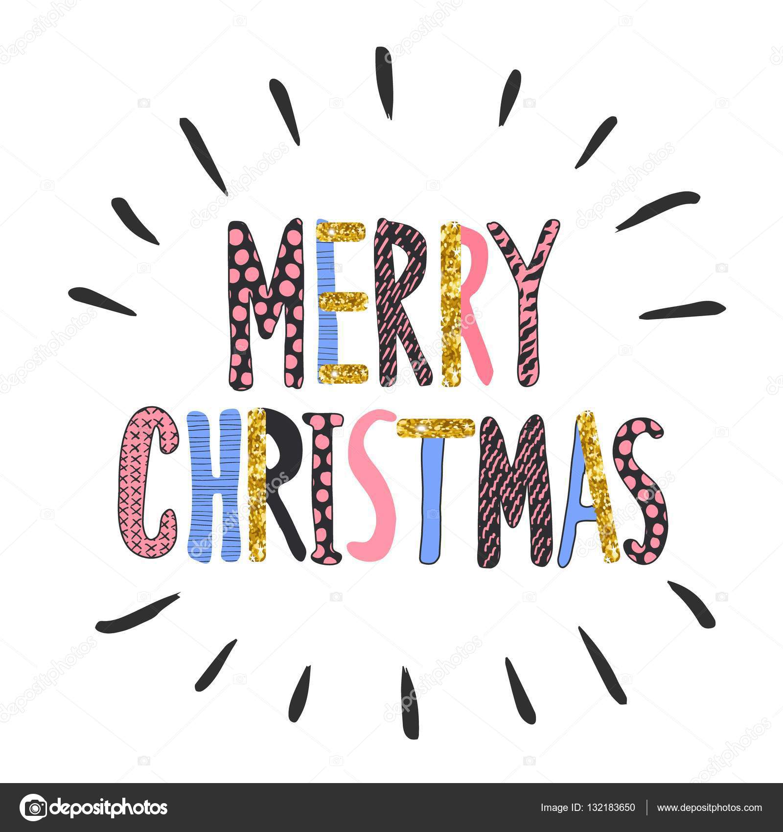 Frohe Weihnachten. Moderne Kalligraphie Stil handschriftlich mit