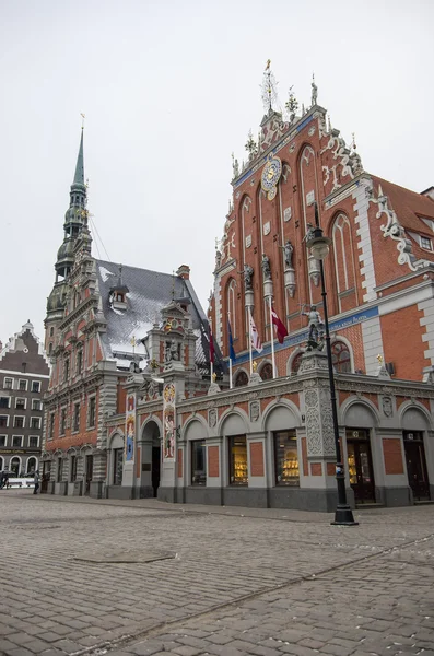 Maison Blackheads sur la place de la mairie, Riga, Lettonie — Photo