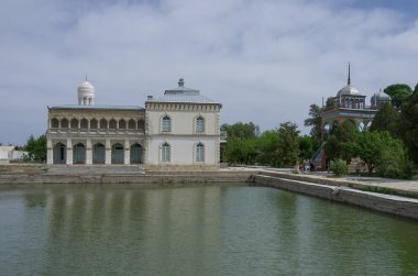 Buhara şehri-Khosa Sarayı'nın harem bakan Havuzu, Buhara, Özbekistan
