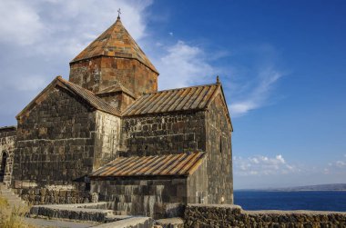 Sevanavank (Sevan Monastery), a monastic complex located on a shore of Lake Sevan in the Gegharkunik Province of Armenia clipart