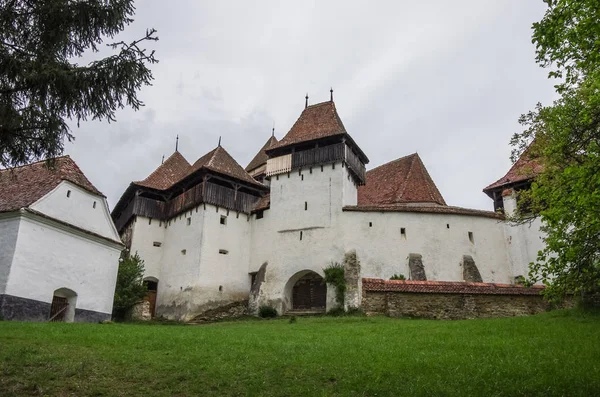 Görünüm müstahkem Viscri Kilisesi (kale), Transilvanya, Romanya, — Stok fotoğraf